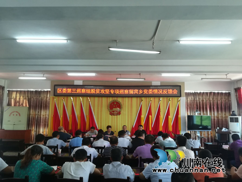 宜宾留宾乡召开区委第三巡察组脱贫攻坚专题巡察情况反馈会(图1)
