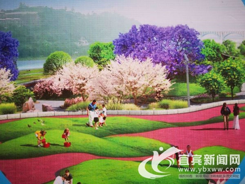 宜宾城区沿江4.3公里滨河公园改造升级(图1)