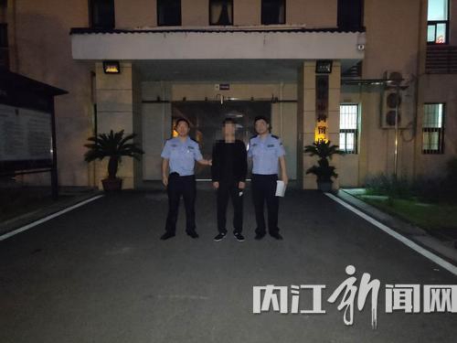 内江司机撞人&nbsp;交警出击不到２小时肇事者归案(图1)