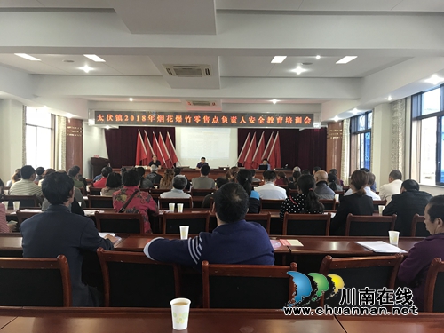 泸县太伏镇开展烟花爆竹零售点负责人安全教育培训会(图1)