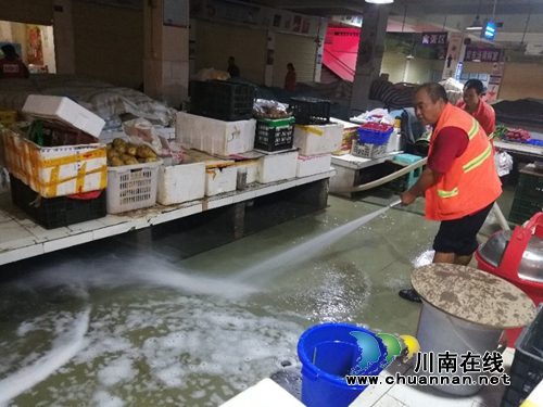 龙马潭区红星街道积极开展农贸市场病媒生物防制工作(图1)