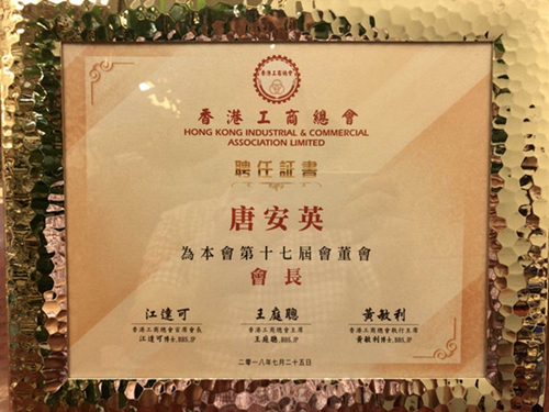 香港工商总会换届&nbsp;川籍港商唐安英任会董会会长(图8)