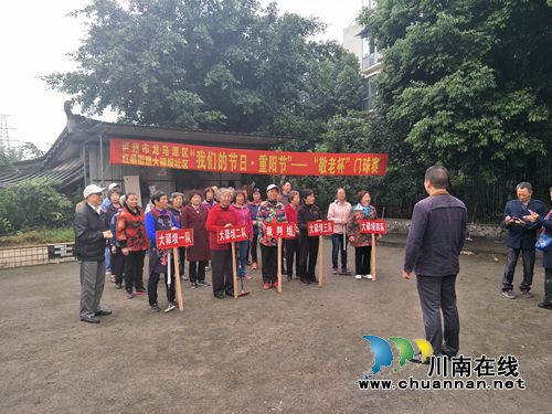 龙马潭红星街道大驿坝社区开展“敬老杯”门球赛庆重阳(图1)