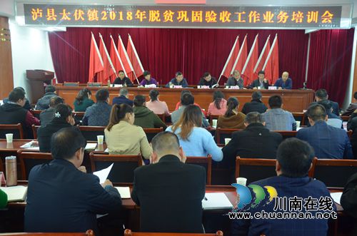 泸县太伏镇召开2018年脱贫攻坚验收工作业务培训会(图1)