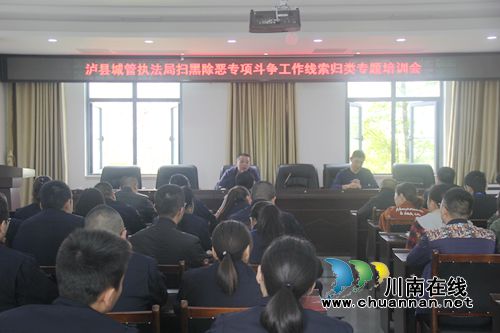 泸县城管执法局召开扫黑除恶专项斗争工作线索归类专题培训会(图1)