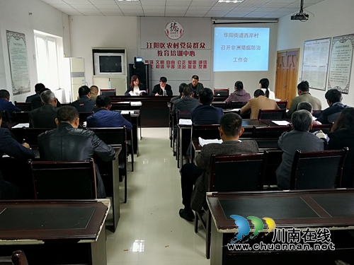 江阳区华阳街道西岸村紧急安排部署非洲猪瘟防控工作(图1)