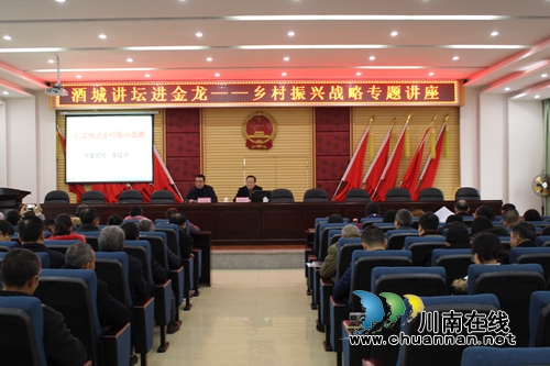 龙马潭区金龙镇举办“酒城讲坛进金龙——乡村振兴战略”专题讲座(图1)