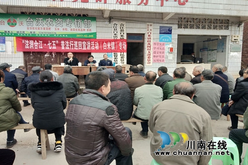 合江县白米司法所到桂花树村开展宪法宣传讲座(图1)