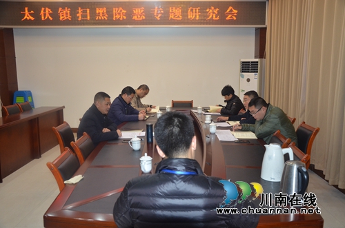 泸县太伏镇召开扫黑除恶专题研究会(图1)