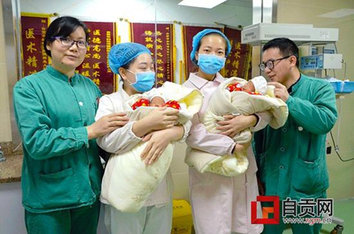 幸福三重奏！自贡35岁高龄产妇诞下三胞胎(图2)