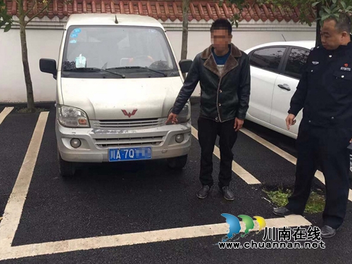 泸县公安局玄滩派出所查违章查获一辆违法套牌车(图1)