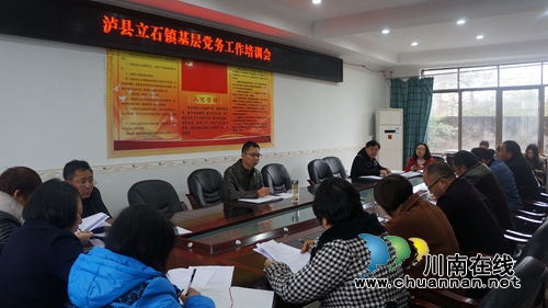 泸县立石镇召开基层党务工作培训会(图1)