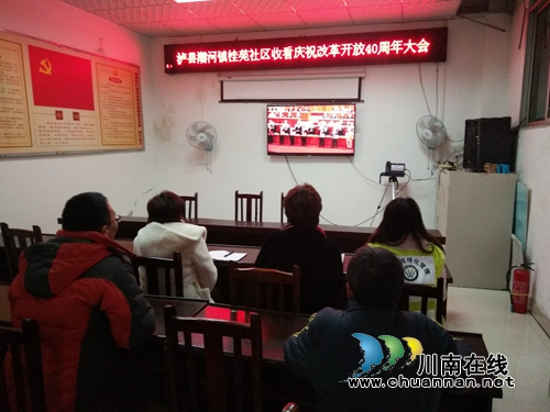 泸县潮河镇组织收看庆祝改革开放40周年大会(图4)