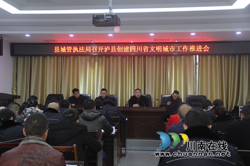 泸县城管执法局召开创建四川省文明城市工作推进会(图1)