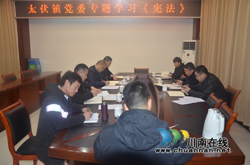 泸县太伏镇党委中心组专题学习《宪法》(图1)