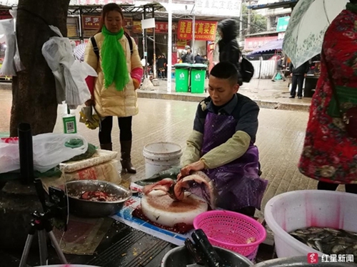 处理一条鱼只需30秒？内江“杀鱼哥”走红(图1)