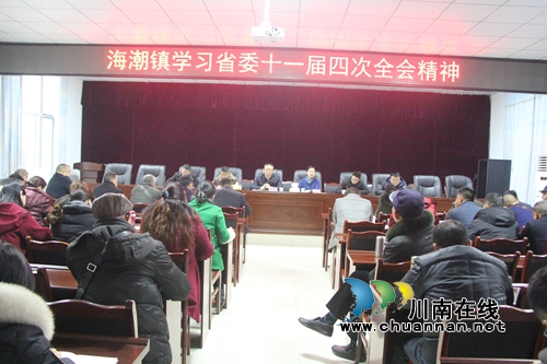 泸县海潮镇传达学习贯彻省委十一届四次全会精神(图1) 泸县海潮镇传达学习贯彻省委十一届四次全会精神(图1)