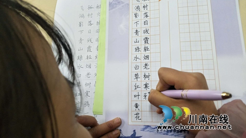 宜宾罗龙街道金鸡小学举行庆“元旦”硬笔书法比赛(图2)