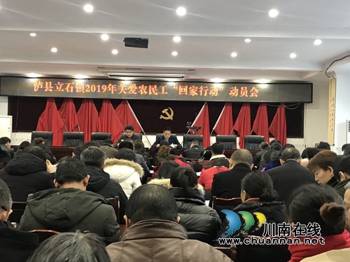 泸县立石镇召开2019年关爱农民工“回家行动”动员会(图1)