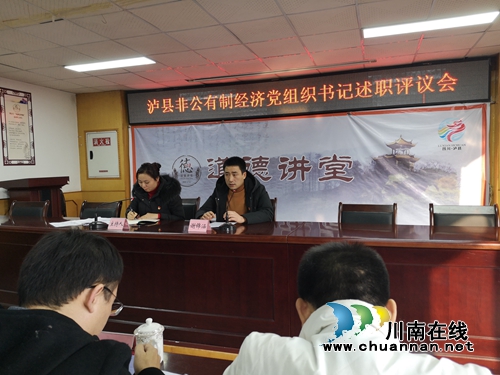 泸县召开非公有制经济党组织书记述职评议会(图1)