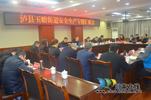 泸县玉蟾街道召开安全生产工作汇报会(图1)