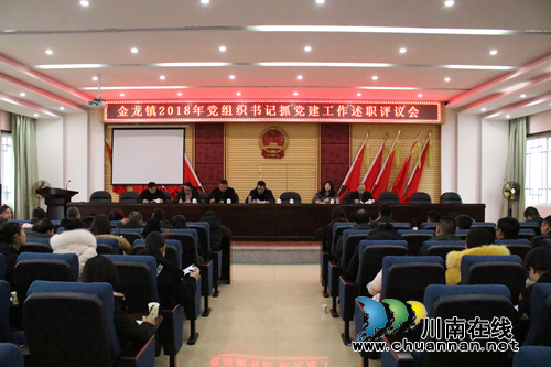 龙马潭区金龙镇召开2018年党组织书记抓党建工作述职评议会(图1)
