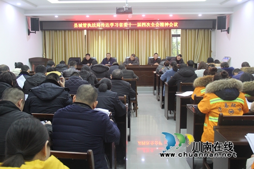 泸县城管执法局学习贯彻省委十一届四次全会精神(图1)