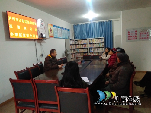 江阳区张坝街道桂圆林社区开展新春安全教育活动(图1)
