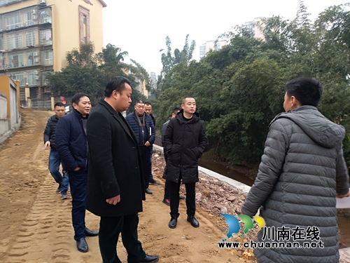 泸县玉蟾街道检查重点项目工程建设情况(图1)