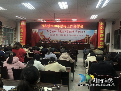 泸县百和镇召开2019年扫黑除恶部署工作会(图1)