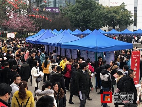 自贡全域互动举行关爱返乡人员就业大型招聘会(图2)