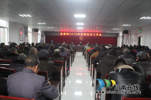 泸县海潮镇召开2019年党建经济工作会(图1)