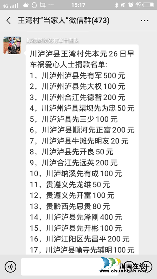 群众遭遇车祸 泸县太伏镇微信群下起“红包雨”(图3) 群众遭遇车祸 泸县太伏镇微信群下起“红包雨”(图3)
