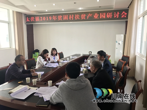 泸县太伏镇召开2019年贫困村扶贫产业园研讨会(图1)