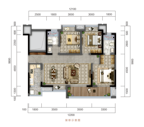 户型鉴赏|宽境高层，让回家成为一种期待(图6)