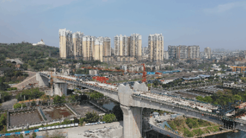 川南城际铁路内江三元沱江特大桥连续梁合龙(图3)