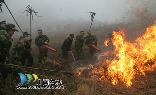 宜宾南溪区长兴镇组织开展森林防火应急演练活动(图1)