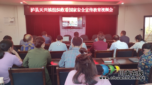 泸县天兴镇组织观看国家安全宣传教育视频(图1)