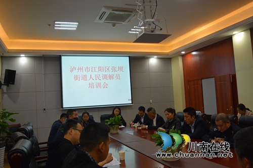 江阳区张坝司法所开展人民调解专题培训会(图1)