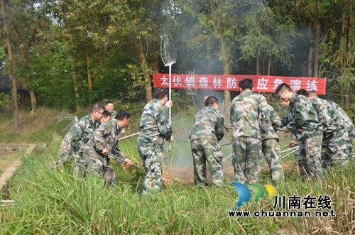 泸县太伏镇开展森林防火应急演练(图3) 泸县太伏镇开展森林防火应急演练(图3)