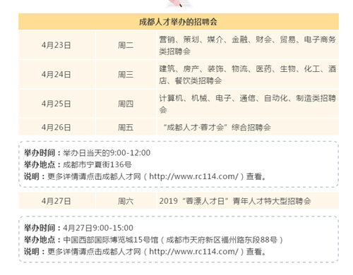 四川本周有8场招聘会&nbsp;超1.5万个岗位！(图1)