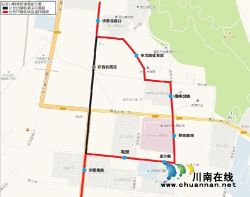 泸州公交19路线路调整&nbsp;可至江南小学人医新院区(图1)