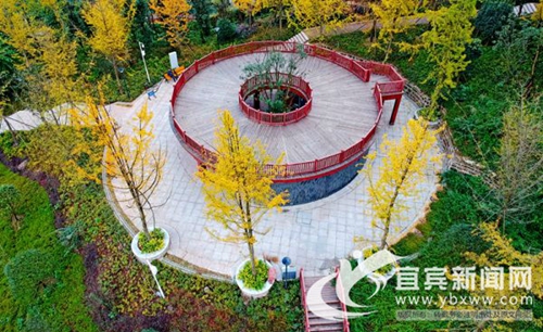 颜值高环境好&nbsp;宜宾城区新建公园成市民游玩新宠(图1)