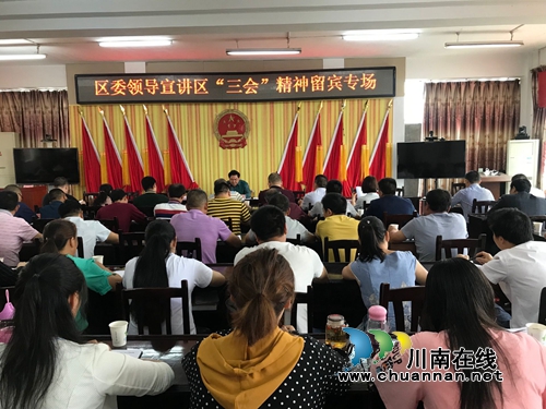 宜宾南溪区委领导到留宾乡宣讲区“三会”精神(图1)