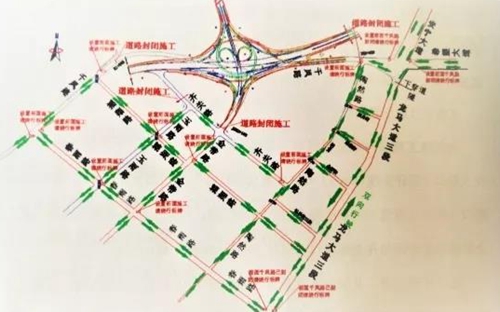 龙马潭区千凤路、金带路路段实施临时交通管制(图1)