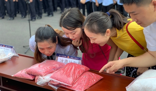 泸州举行毒品集中销毁仪式&nbsp;民警与师生共同宣誓(图2)