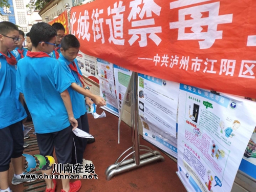 江阳区北城街道开展禁毒宣传月进校园活动(图1) 江阳区北城街道开展禁毒宣传月进校园活动(图1)