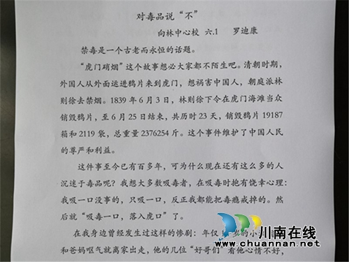 叙永县向林镇小学：珍爱生命&nbsp;千余人对毒品说“不”(图4)