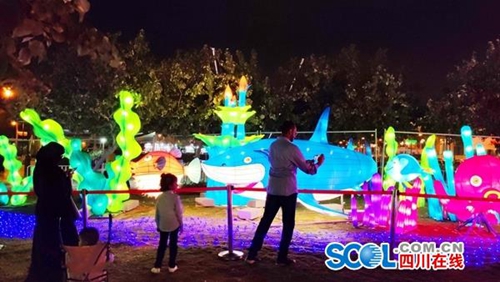 自贡彩灯首次点亮沙特阿拉伯(图1)