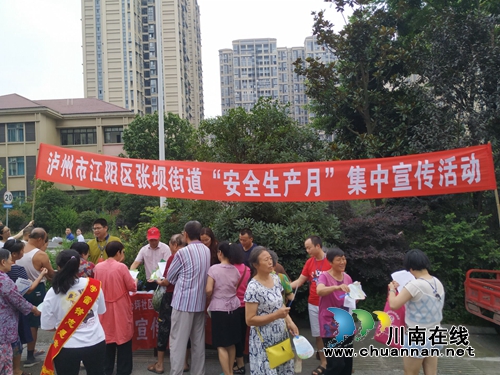 江阳区张坝街道开展“安全宣传月”集中宣传活动(图1)